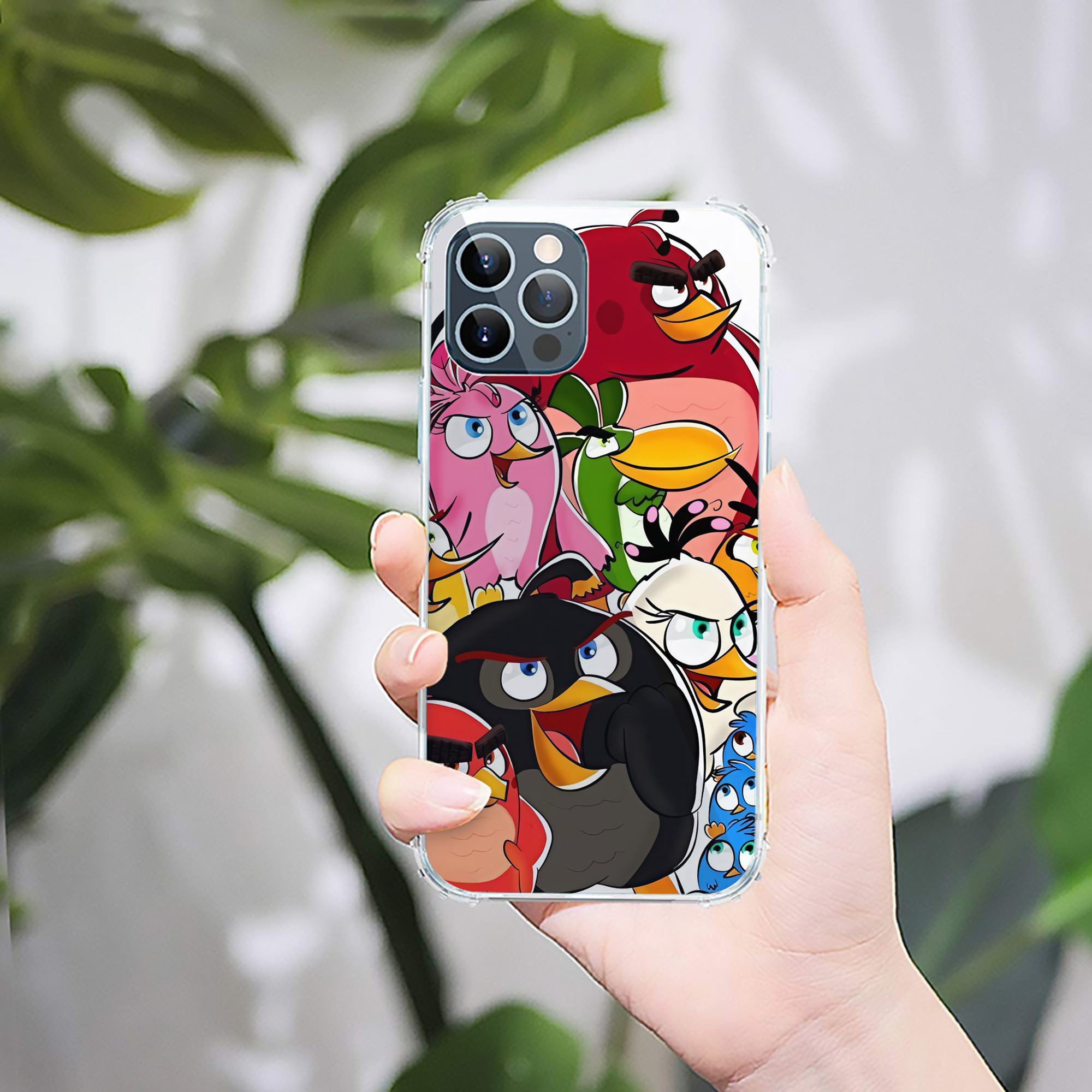 （画像用） Angry Birds アングリーバード 【iPhone 12シリーズ対応】透明スマホケース（クリアソフトケース）